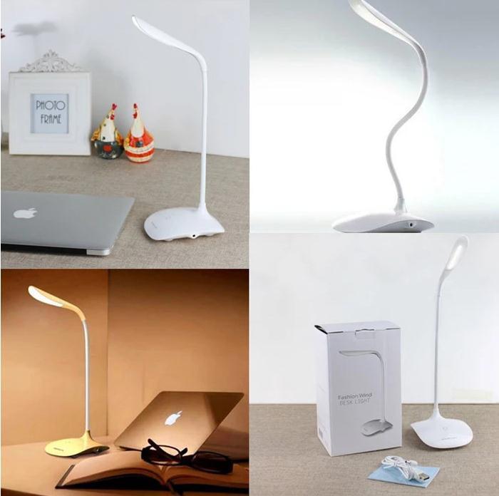 USB Rechargeable Flexible Snake Learning LED Table Reading Lamp