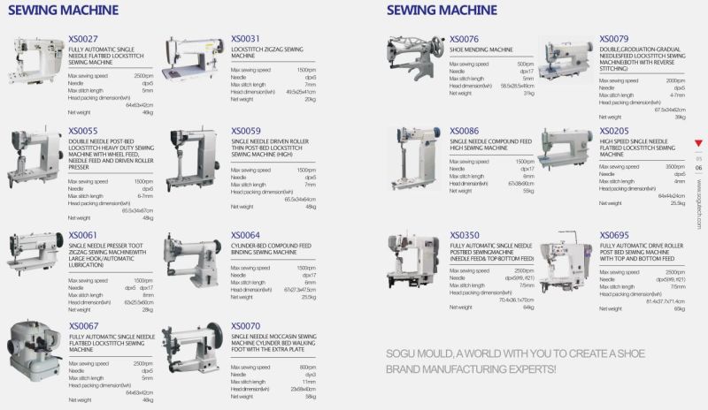 Xs0375 Upper Lockstitch Sewing Machine for Moccasins