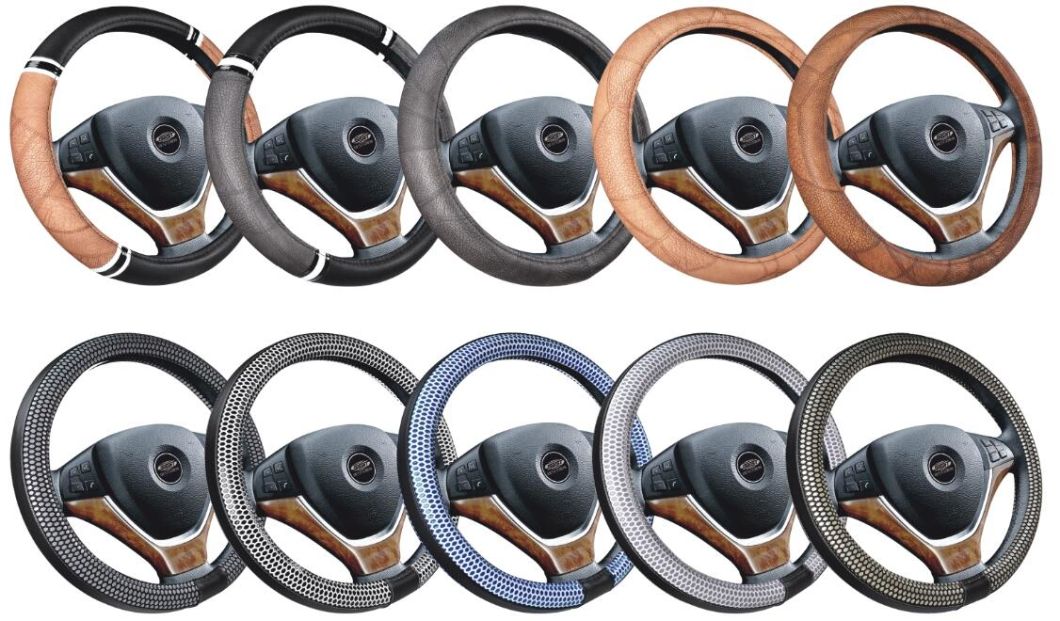 China Manufacture Professional DIY Sewing PU Leather Winter Steering Wheel Cover
