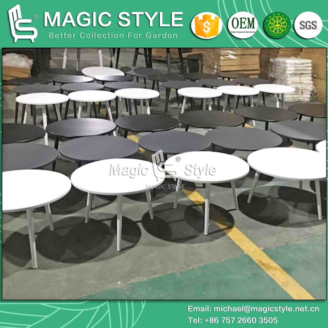 Outdoor Round Tea Table Garden Coffee Table Aluminum Tea Table Outdoor Powder Coating Table Modern Tea Table