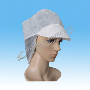 Non Woven Scrub Hats with Peak, Paper Scrub Hats