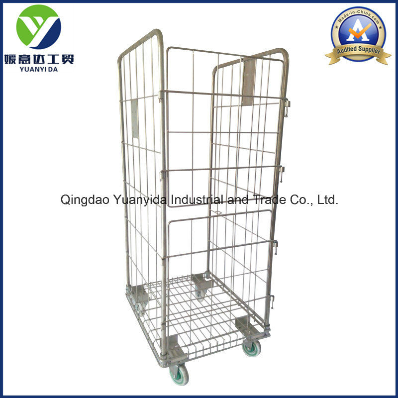 Warehouse Storage Metal Wire Mesh Roll Pallet/Roll Containers