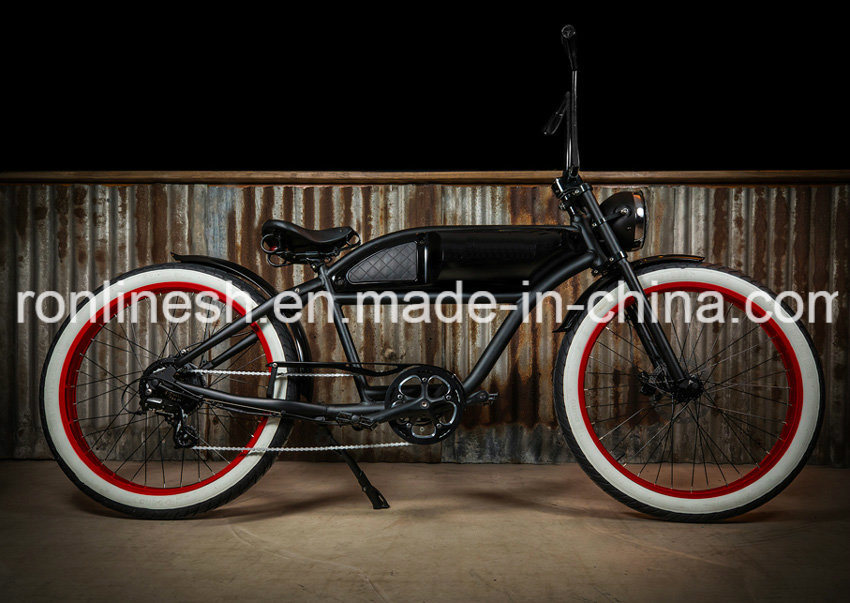 Scrambler Retro 250W Electric Bicycle/Classic 350W Electric Bike/E Bicycle/Old School Electric Longbike/Vintage 500W Pedelec/Velo Electrique 26X3 Tire Ce