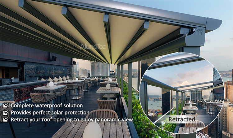 PVC Pergola Remote Awining Cover for Outdoor Shading