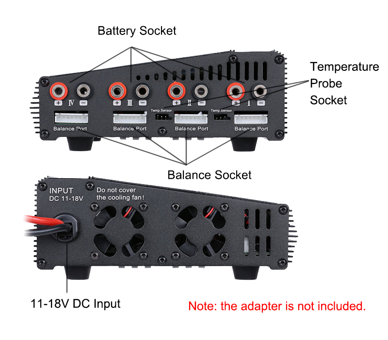 911120- Xdrive-6 4*60W Liio/Lipo/Life/NiMH/NiCd Battery Balance Charger/Discharger