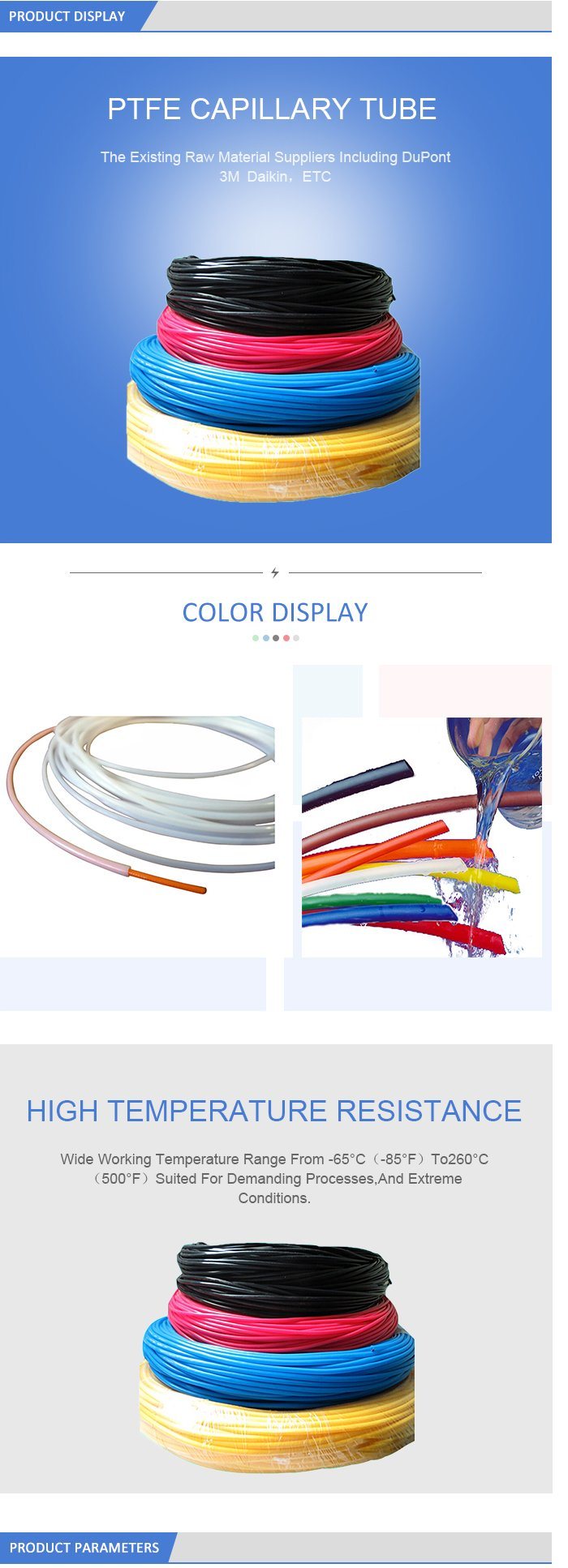 Top Quality Customizable Grade of Clear Plastic Hose Teflon Tube