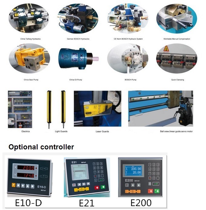 Hydraulic Machine Tool (Wc67k-160t*5000) with ISO 9001 Certification Bending Machine