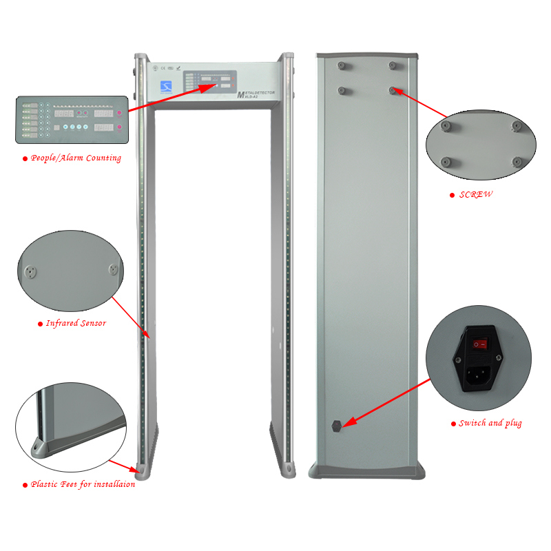 Security Checking Walk Through Body Scanner Metal Detector Door