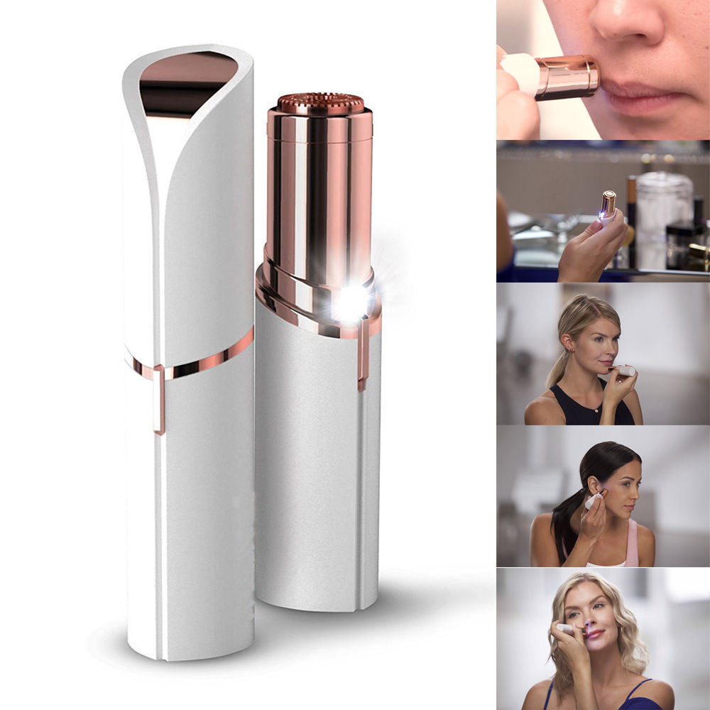 Rechargeable Flawless Mini Removal Painless Gold-Plated Female Facial Hair Remover Lady Beauty Care Lipstick Hair Epilator