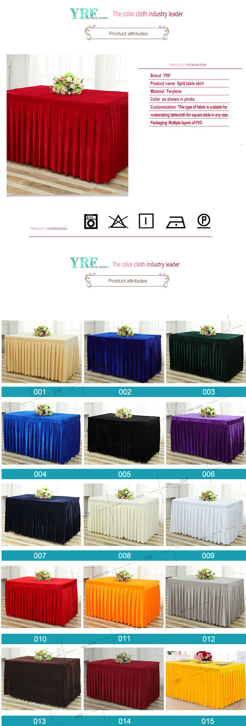 Wedding Decoration Ruffled Table Skirt