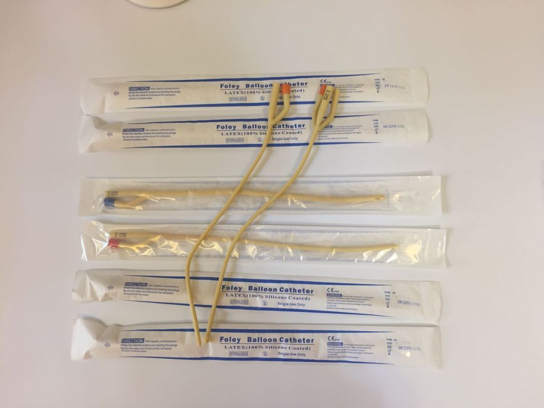 Urology Two-Way/Three-Way Latex Foley Catheter with Silicone Coated Port