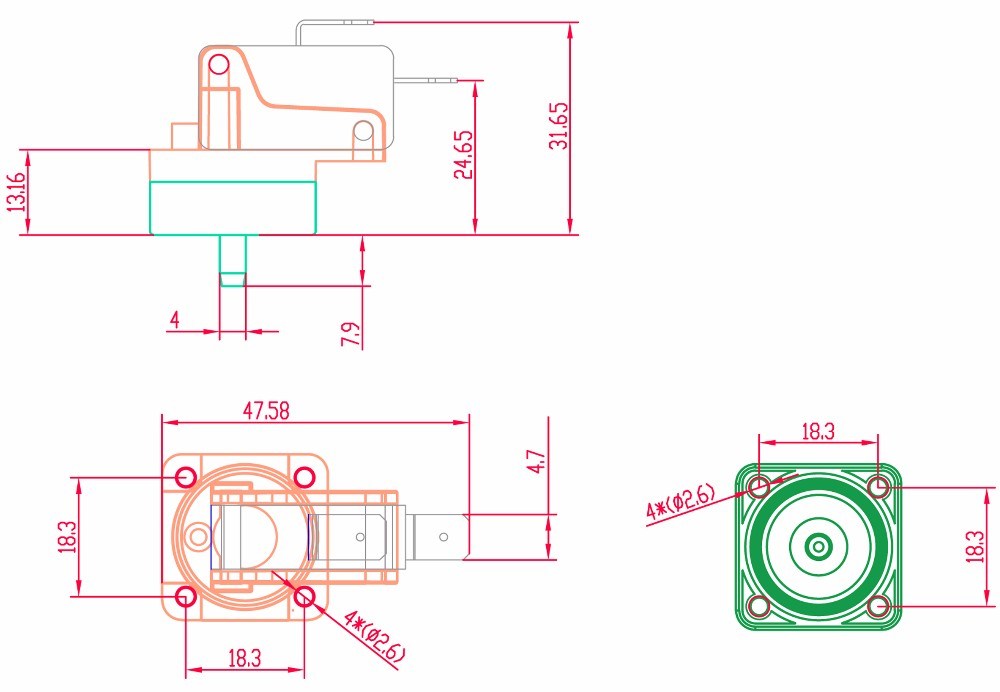 UL Low Air Pressure Switch Upto 25A for Jacuzzi (APS-20748)