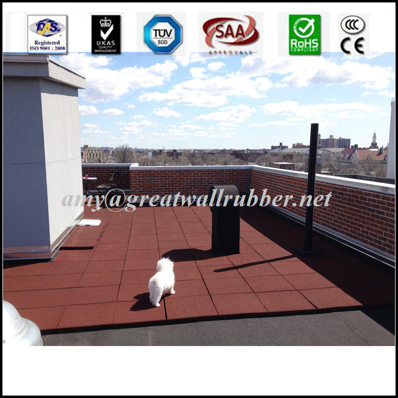 500*500 Outdoor Playground Square Rubber Floor Paver Tile