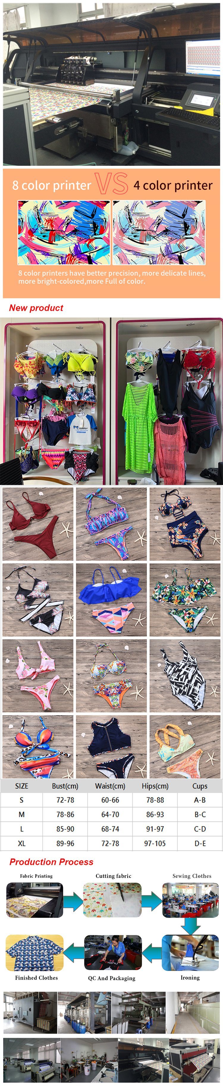 New Print Fashion Sexy Patterned Bikini Lady Swimwear