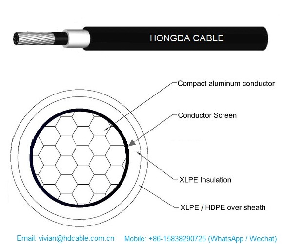 12/20kv Overhead Single Core Medium Voltage Aerial Spacer Cables