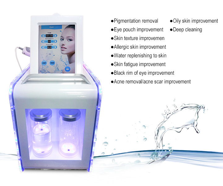 6 Handles Facial Deep Cleaning Beauty Product Water Oxygen Jet Peel Machine