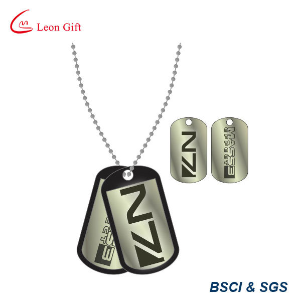 Factory Custom Military Police Metel Dog Tag with Ball Chain