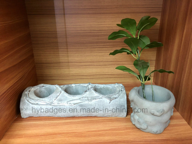 Small Cameo Cement Planter, Concrete Flower Pot (GZHY-FP-003)