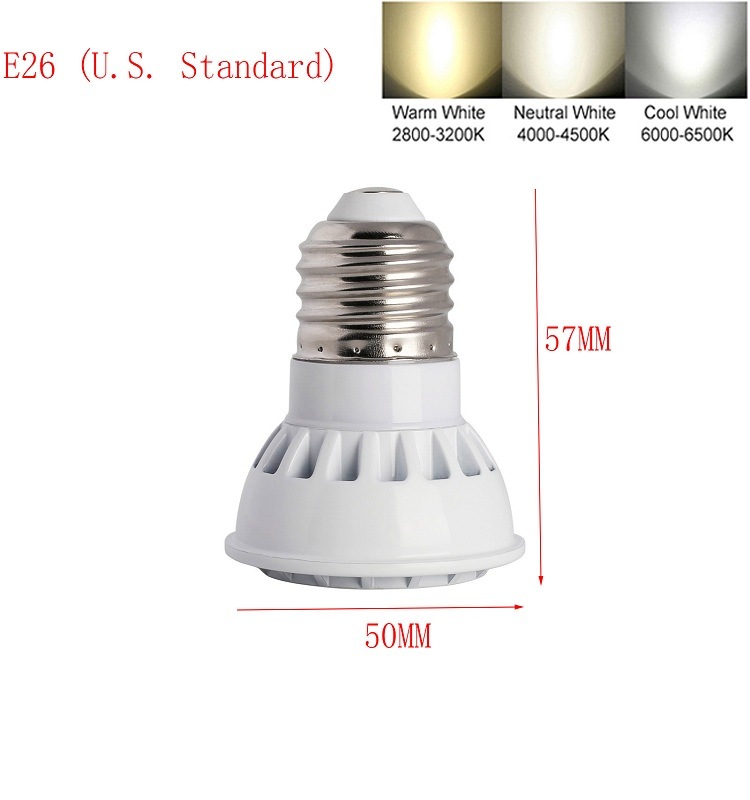 Ultra Brighter LED Spotlight Lamp Bulb GU10 MR16 E26 E27 SMD3030 4W White