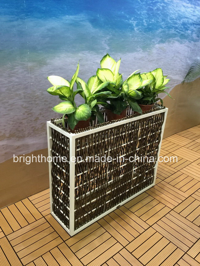 Resin Wicker Outdoor Garden Decor Outdoor Flower Pot (BG-F01)