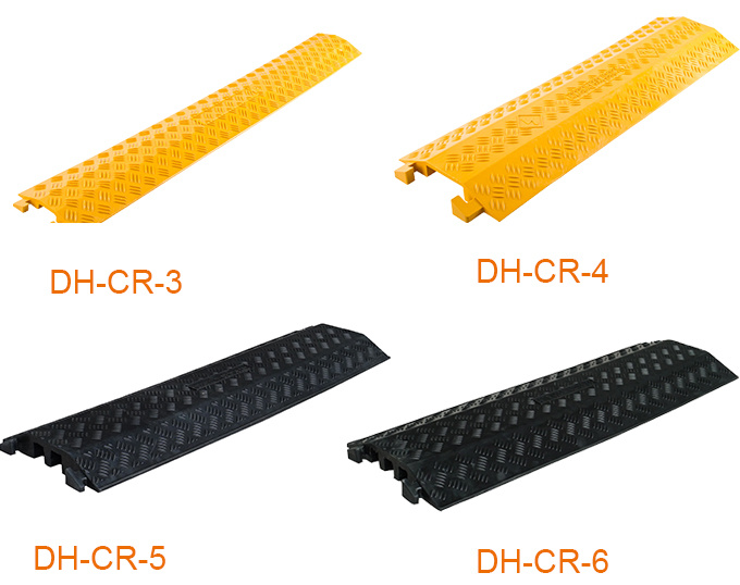 Yellow PU Plastic Cable Cover for Road Safety