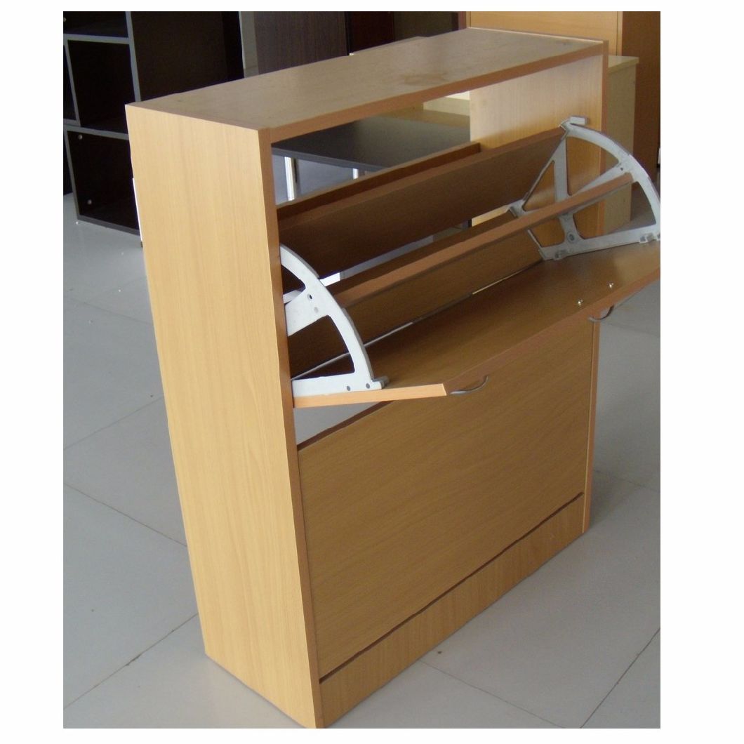 Simple 3 Drawer Shoe Storage Shoe Rack Wooden Shoe Cabinet