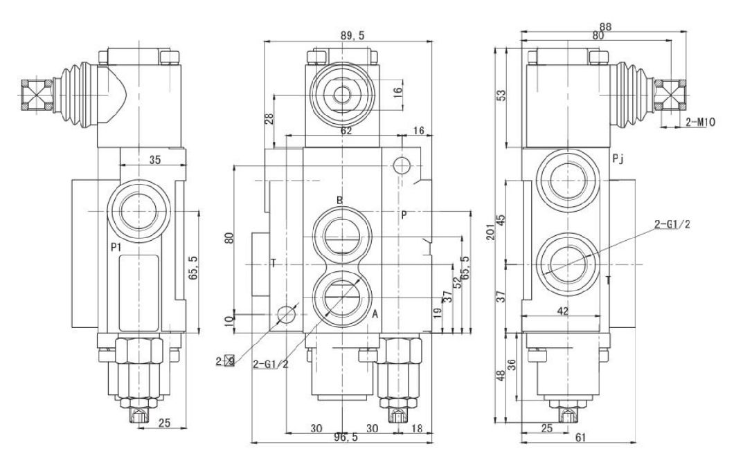 Low Internal Leakage Manual Control Directional Proportional Hydraulic Valve