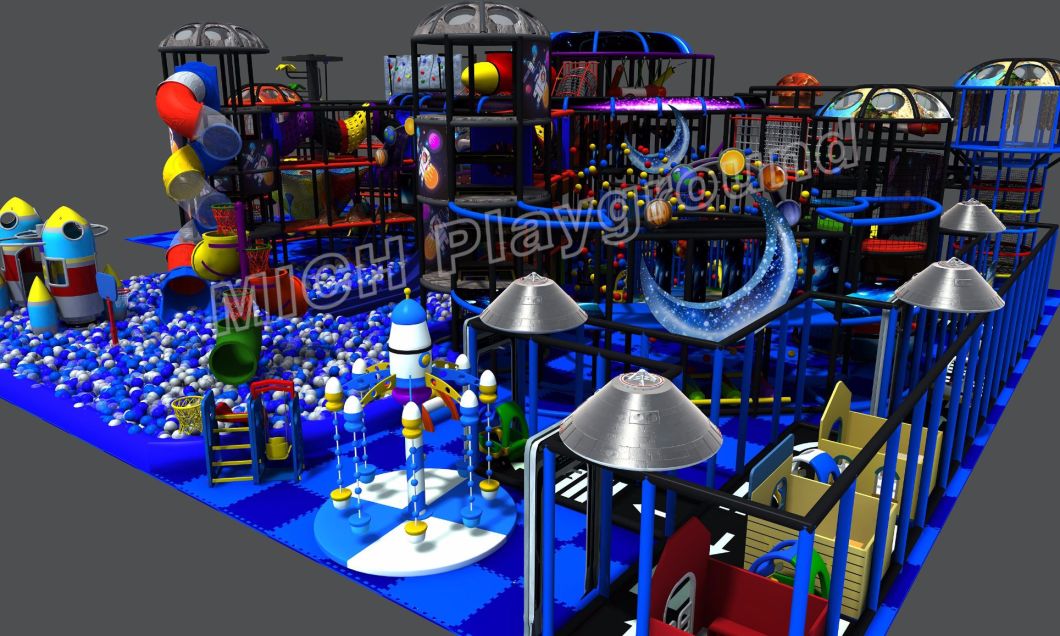 New Space Themed Rope Course Ball Pit Indoor Playground