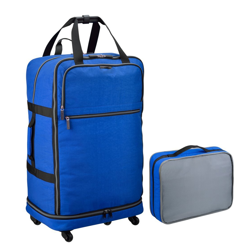 Small Folding Suitcase Spinner Luggage Travel Wheeled Rolling Wheeled Bags