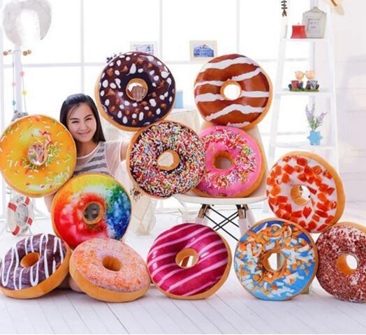 Soft Stuffed Plush Donut Decorative Pillow