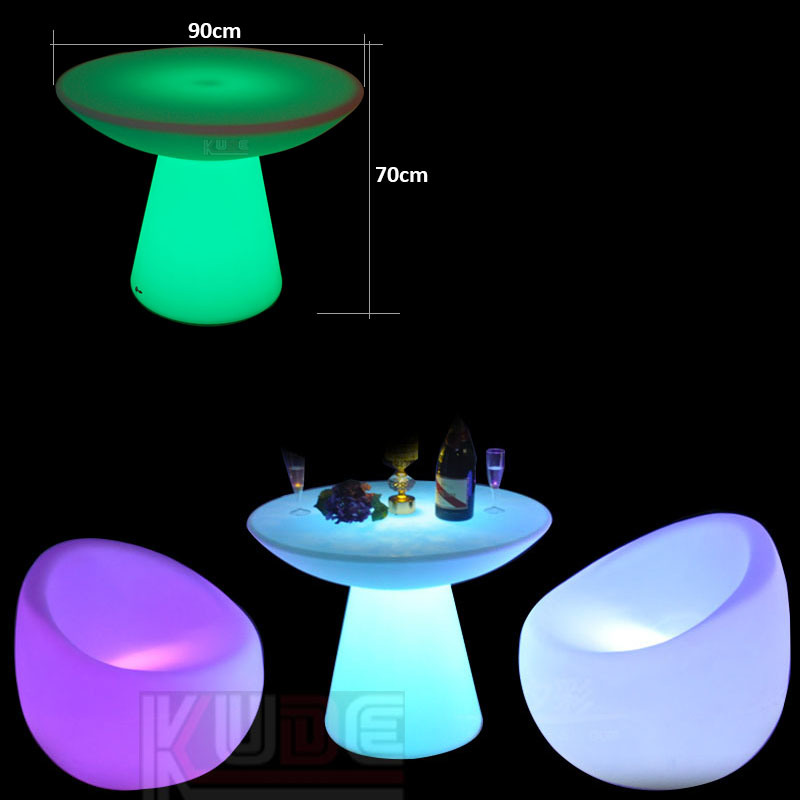 Glowing Garden Furniture Color Changeable LED Suite Sofa