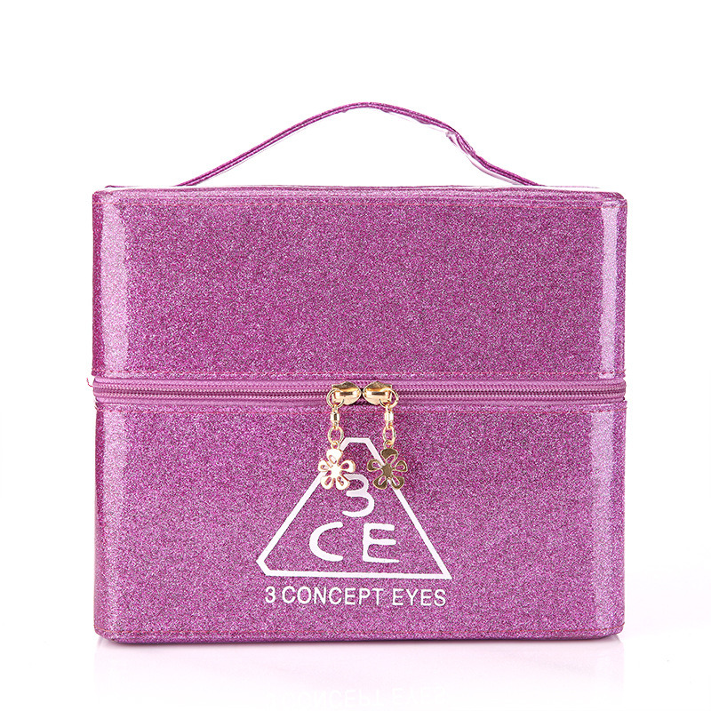 2017 New Collection Bling Bling Portable Cosmetic Bag 9 Colors for Option