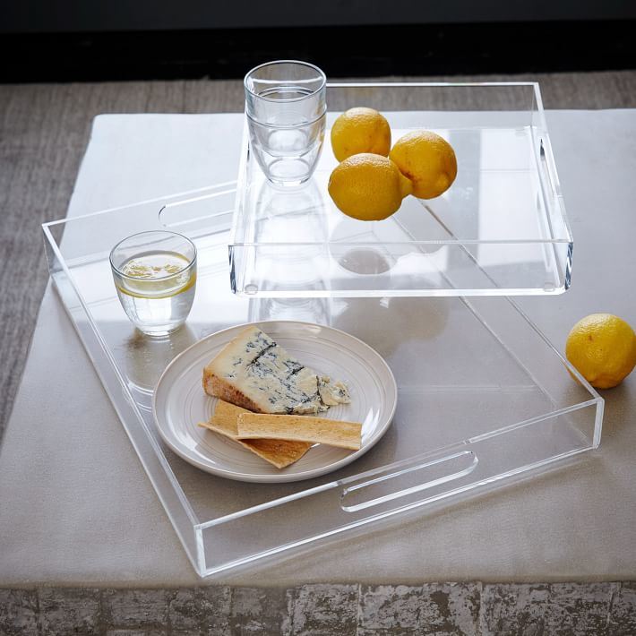 Multi Purpose Black Acrylic Tray for Food Display