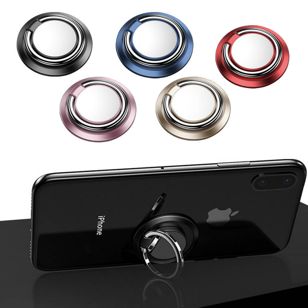 Desk Holder Ultra Thin 360 Rotation Finger Ring Mobile Phone Stand Magnetic Car Mount