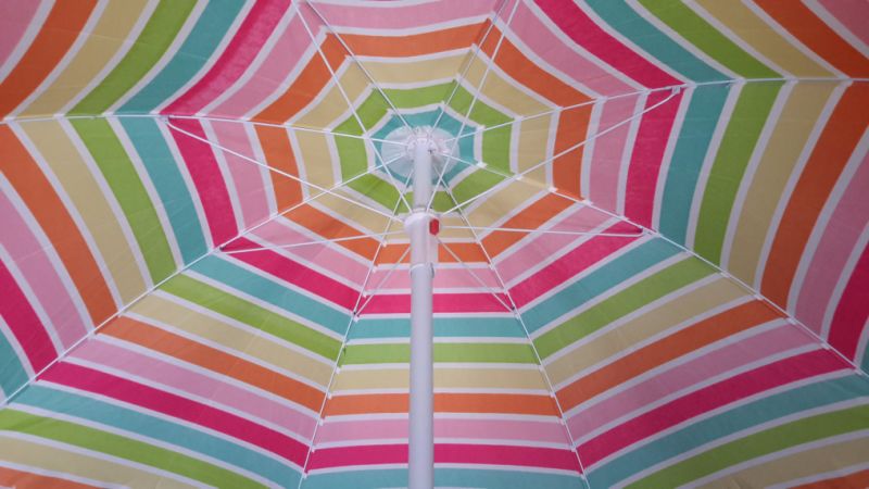 Sripes Print Garden Umbrella Sun Parasol