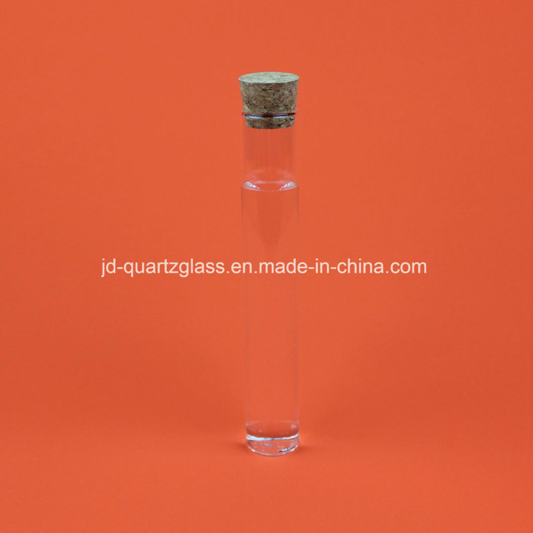 Jd Customized Flat Bottom Glass Test Tube with Cork Stopper