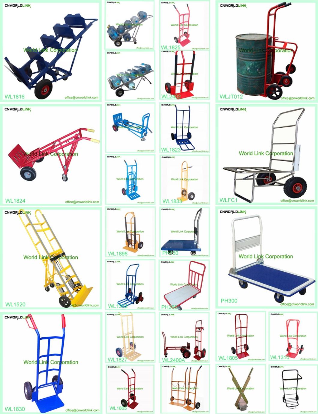 Transporting Foldable Warehouse Trolley Hand Tool Cart