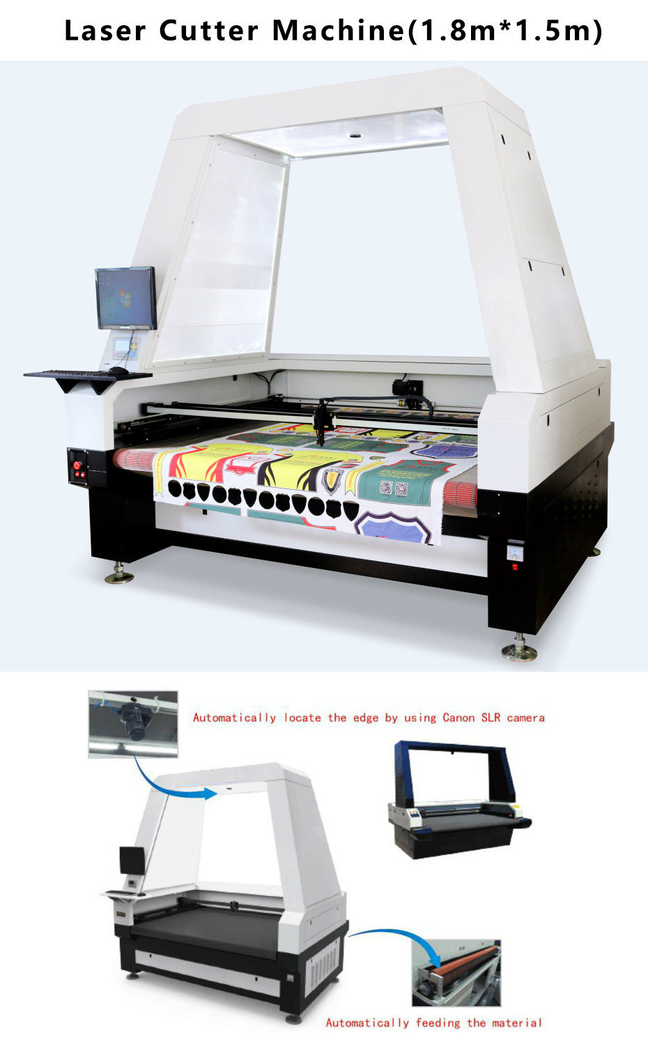 Laser Cutting Machine CO2 Laser Bulbs Tables to Cut Fabric