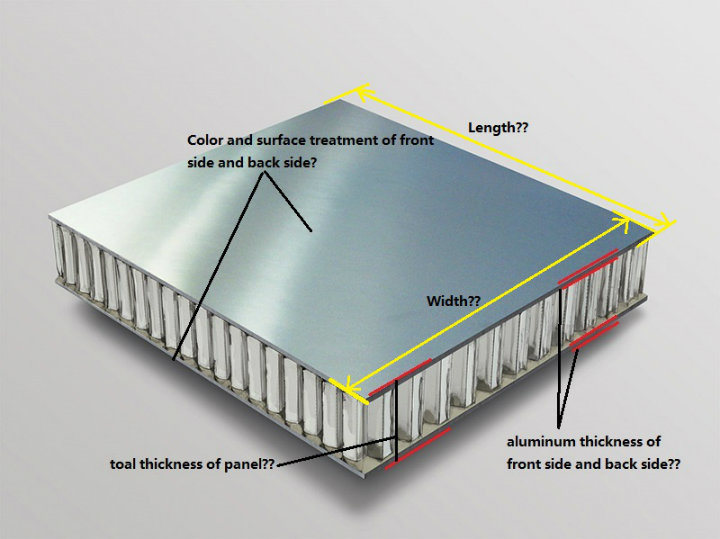 Cutting Shape Aluminum Honeycomb Panel