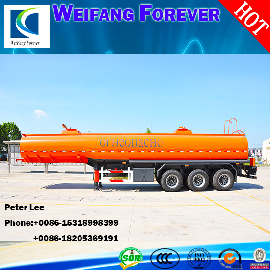 30000liter Fuel Oil Liquid Tanker Semi Trailer 3-Axles