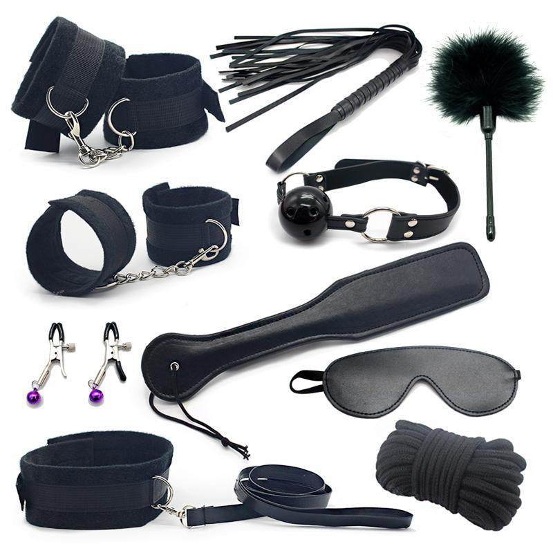 10PCS Set Erotic Toy Sexy Adult Games Sex Bondage Set Restraint Toy