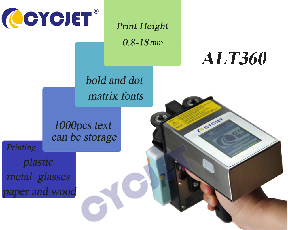 Cycjet Alt360 Economic Manual Marking with Rechargeable Handheld Inkjet Marker on Carton