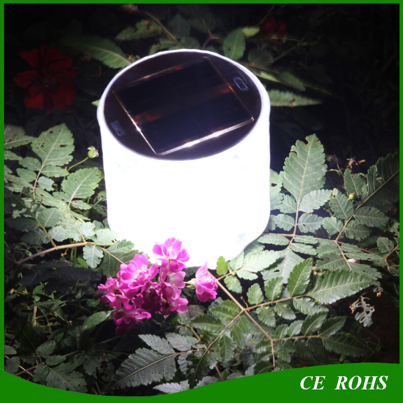 Diamond Inflatable Solar Lantern Outdoor Collapsible Solar Camping Liight 10LED White Light Indoor Lamp