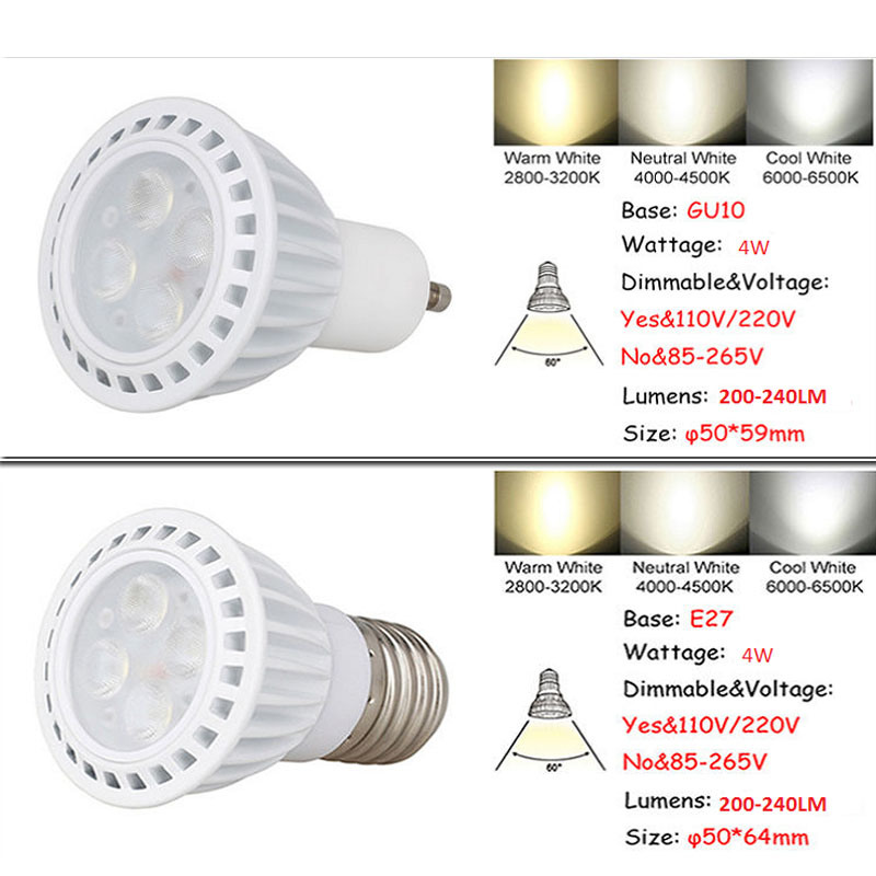 Dimmable 8W 3030 SMD Ceiling Spotlight LED Spot Lamp Lighting E26 E27 GU10 MR16 Bulbs 110V 220V 12V IC