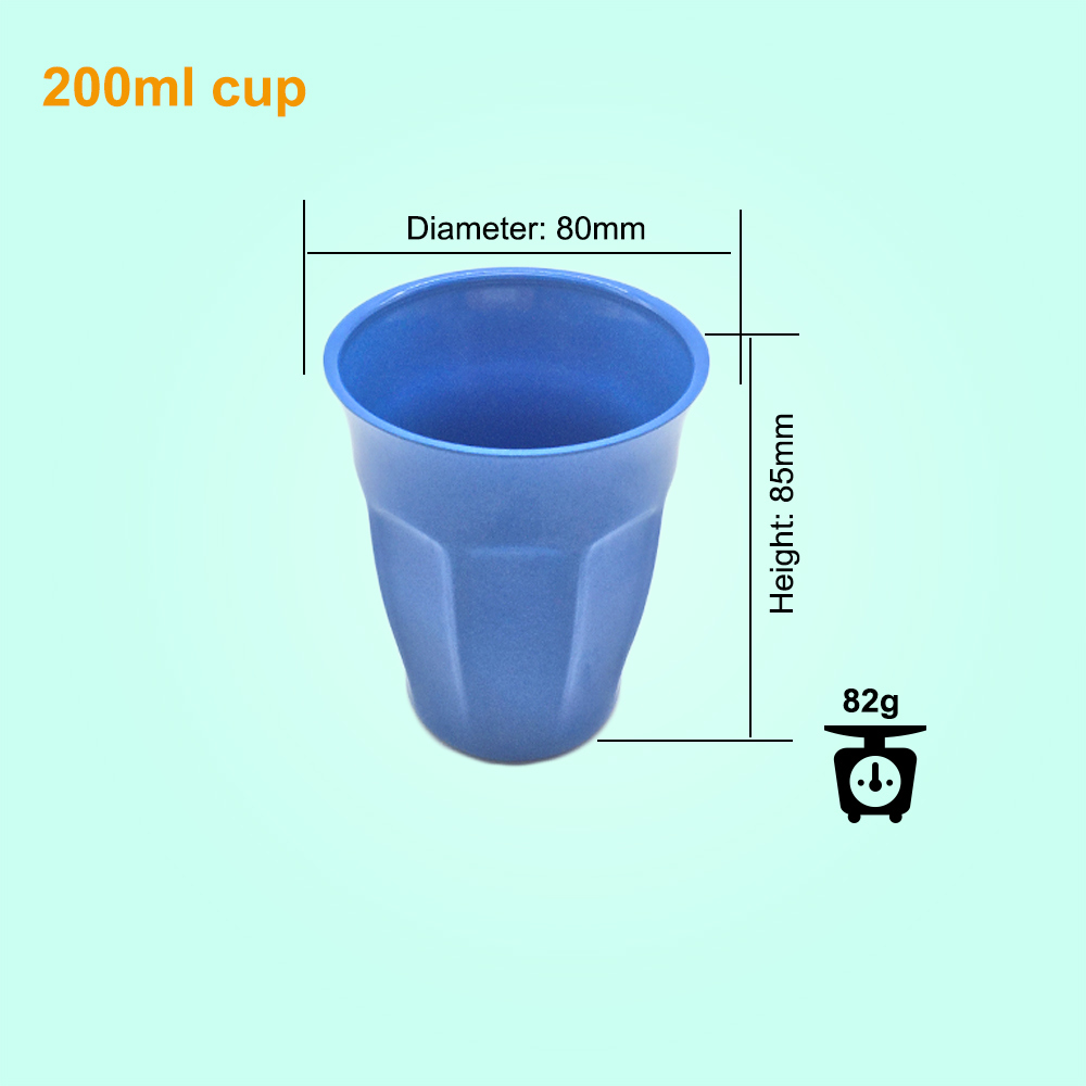 Anhui Bio Eco Plastic Food Grade Composable Many Color Bamboo Fiber 200ml Cup and Mug