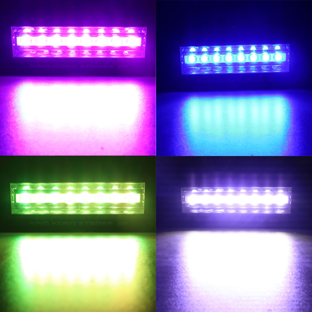 Kingkong 8PCS*25W LED DMX512 RGB Stage Strobe Light