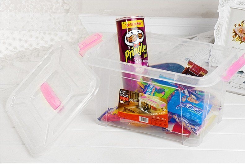 High Quality Household Products Plastic Storage Box Food Container Gift Packing Box with Handles
