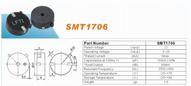 Small 90dB Direct Selling Piezoelectric Passive SMD Buzzer Magnetic Buzzer Micro Buzzer Micro Buzzer (FBELE)