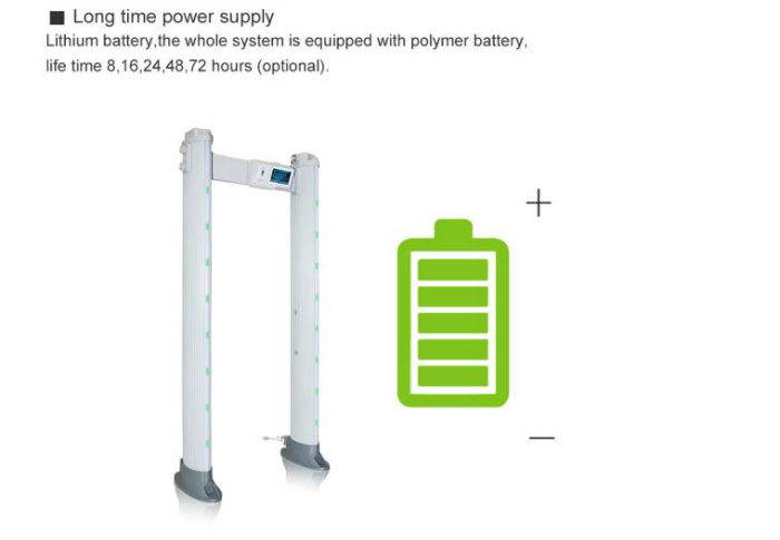 Outdoor 24 Alarm Zones Metal Detectors Walk Through with 100 Working Frequency