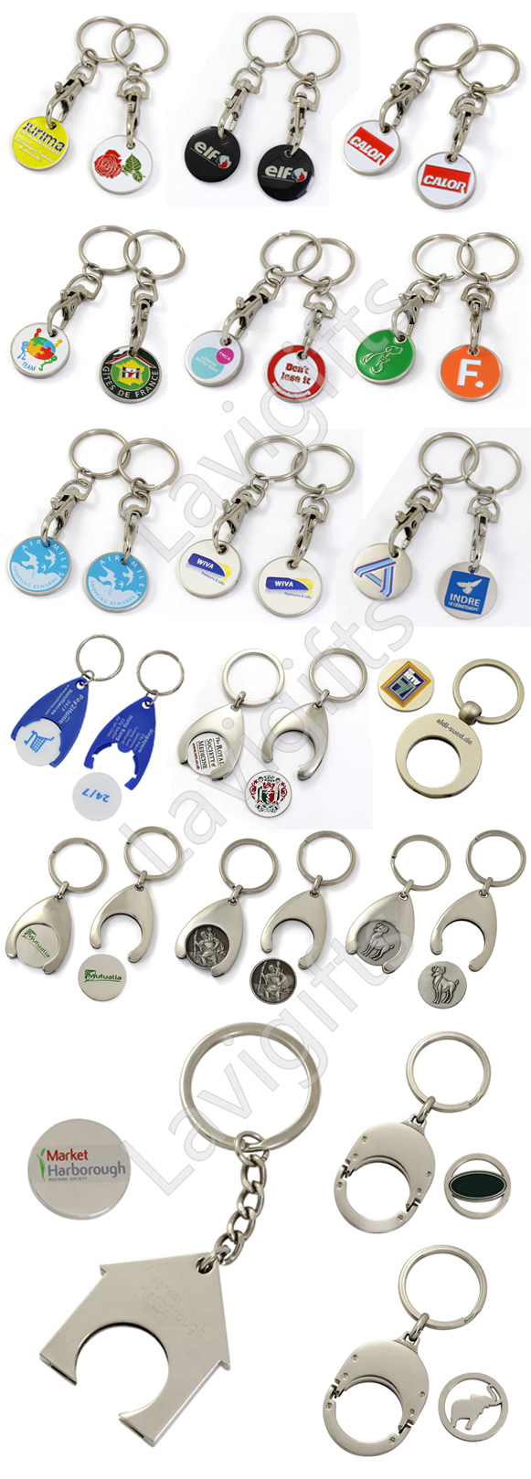 Promotion Custom Metal Trolley Coin Keychains